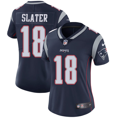 Women's Nike New England Patriots #18 Matthew Slater Navy Blue Team Color Vapor Untouchable Limited Player NFL Jersey