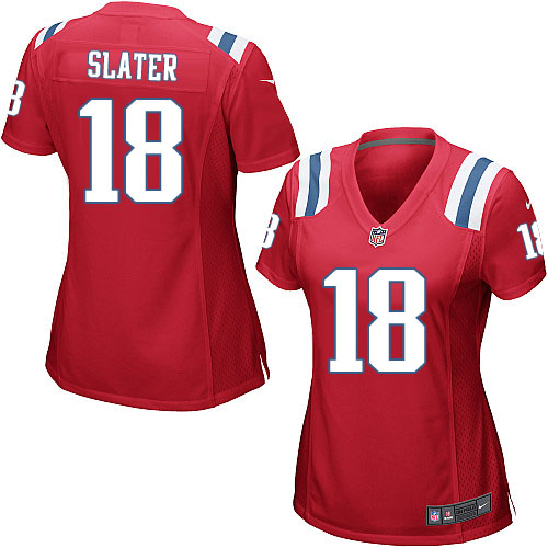 Women's Nike New England Patriots #18 Matthew Slater Game Red Alternate NFL Jersey