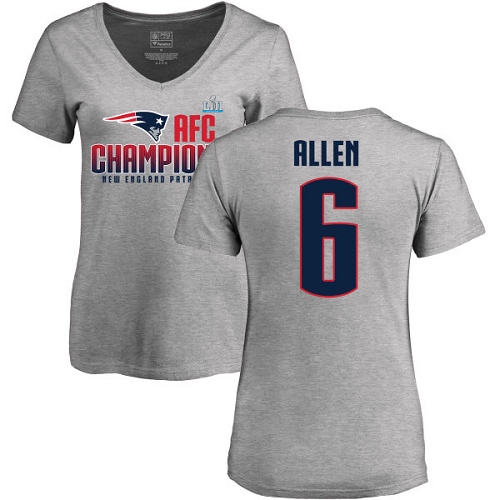 Women's Nike New England Patriots #6 Ryan Allen Red Alternate Vapor Untouchable Elite Player NFL Jersey