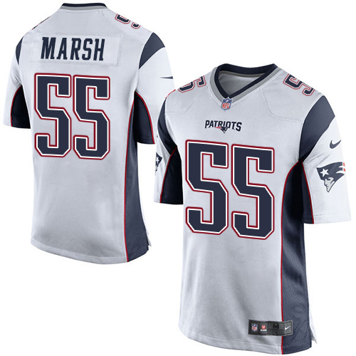 Men's Nike New England Patriots #55 Cassius Marsh Game White NFL Jersey