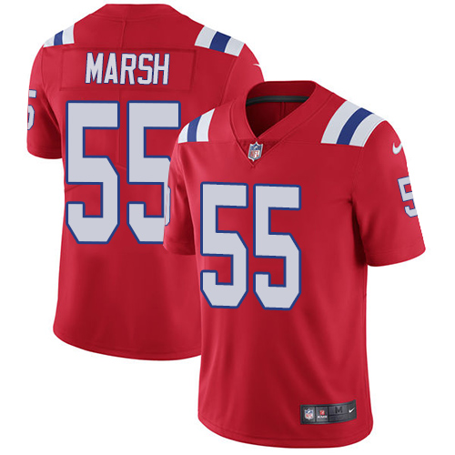 Youth Nike New England Patriots #55 Cassius Marsh Red Alternate Vapor Untouchable Limited Player NFL Jersey