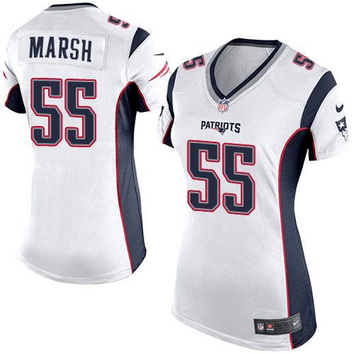 Women's Nike New England Patriots #55 Cassius Marsh Game White NFL Jersey