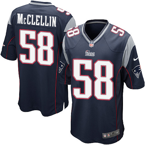 Men's Nike New England Patriots #58 Shea McClellin Game Navy Blue Team Color NFL Jersey