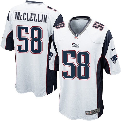 Men's Nike New England Patriots #58 Shea McClellin Game White NFL Jersey