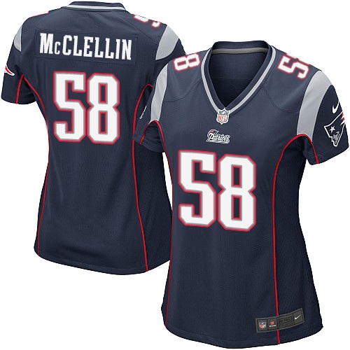 Women's Nike New England Patriots #58 Shea McClellin Game Navy Blue Team Color NFL Jersey