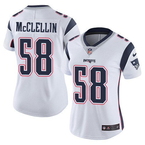 Women's Nike New England Patriots #58 Shea McClellin White Vapor Untouchable Limited Player NFL Jersey
