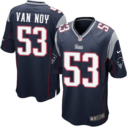 Men's Nike New England Patriots #53 Kyle Van Noy Game Navy Blue Team Color NFL Jersey