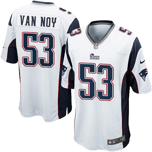 Men's Nike New England Patriots #53 Kyle Van Noy Game White NFL Jersey