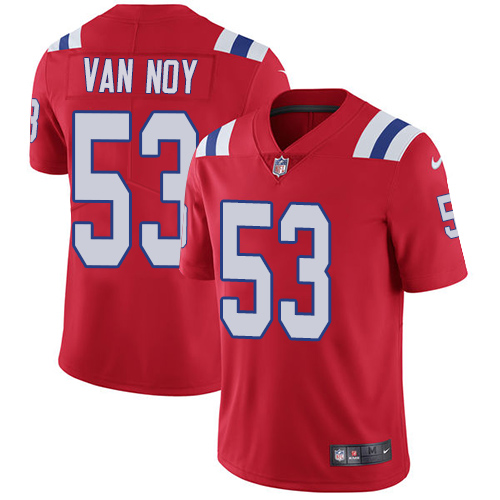 Men's Nike New England Patriots #53 Kyle Van Noy Red Alternate Vapor Untouchable Limited Player NFL Jersey