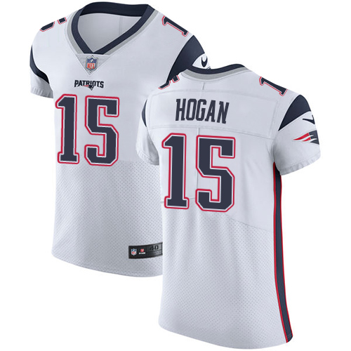 Men's Nike New England Patriots #15 Chris Hogan White Vapor Untouchable Elite Player NFL Jersey