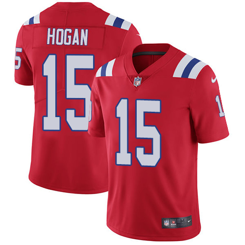 Men's Nike New England Patriots #15 Chris Hogan Red Alternate Vapor Untouchable Limited Player NFL Jersey
