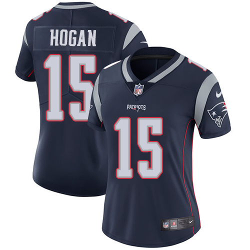 Women's Nike New England Patriots #15 Chris Hogan Navy Blue Team Color Vapor Untouchable Limited Player NFL Jersey