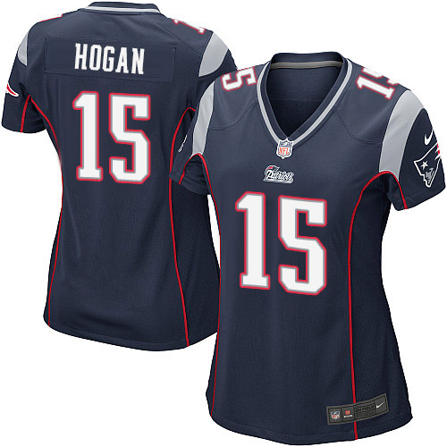 Women's Nike New England Patriots #15 Chris Hogan Game Navy Blue Team Color NFL Jersey