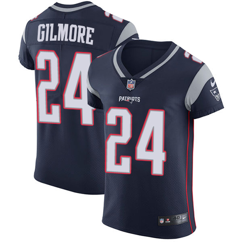 Men's Nike New England Patriots #24 Stephon Gilmore Navy Blue Team Color Vapor Untouchable Elite Player NFL Jersey