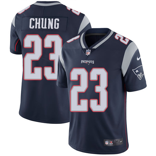 Men's Nike New England Patriots #23 Patrick Chung Navy Blue Team Color Vapor Untouchable Limited Player NFL Jersey