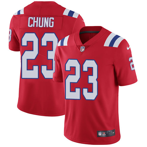 Men's Nike New England Patriots #23 Patrick Chung Red Alternate Vapor Untouchable Limited Player NFL Jersey
