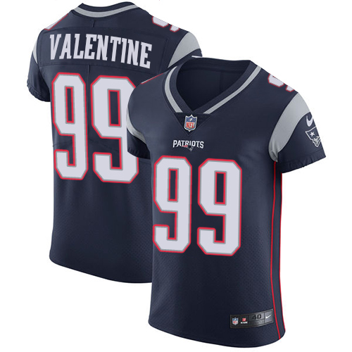 Men's Nike New England Patriots #99 Vincent Valentine Navy Blue Team Color Vapor Untouchable Elite Player NFL Jersey
