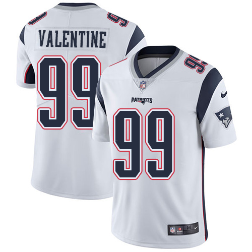 Men's Nike New England Patriots #99 Vincent Valentine White Vapor Untouchable Limited Player NFL Jersey