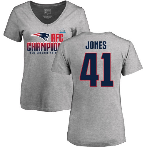 Women's Nike New England Patriots #41 Cyrus Jones Red Alternate Vapor Untouchable Elite Player NFL Jersey