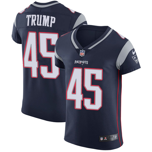 Men's Nike New England Patriots #45 Donald Trump Navy Blue Team Color Vapor Untouchable Elite Player NFL Jersey
