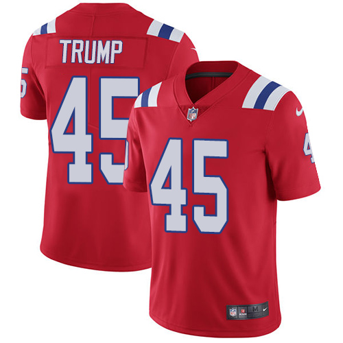 Men's Nike New England Patriots #45 Donald Trump Red Alternate Vapor Untouchable Limited Player NFL Jersey