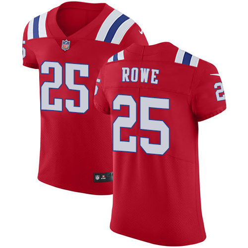 Men's Nike New England Patriots #25 Eric Rowe Red Alternate Vapor Untouchable Elite Player NFL Jersey
