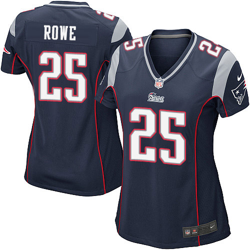 Women's Nike New England Patriots #25 Eric Rowe Game Navy Blue Team Color NFL Jersey