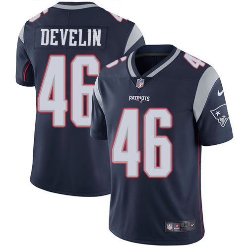 Youth Nike New England Patriots #46 James Develin Navy Blue Team Color Vapor Untouchable Limited Player NFL Jersey