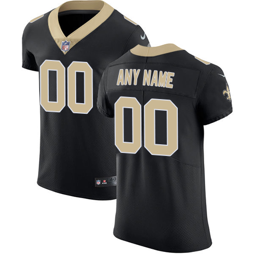 Men's Nike New Orleans Saints Customized Black Team Color Vapor Untouchable Custom Elite NFL Jersey