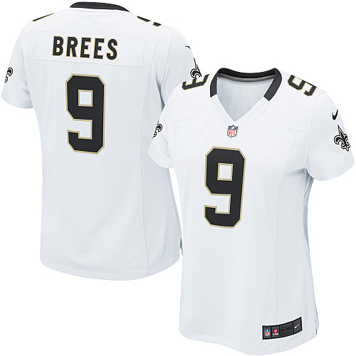 Women's Nike New Orleans Saints #9 Drew Brees Game White NFL Jersey