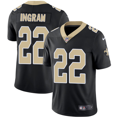 Men's Nike New Orleans Saints #22 Mark Ingram Black Team Color Vapor Untouchable Limited Player NFL Jersey
