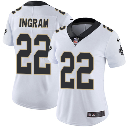 Women's Nike New Orleans Saints #22 Mark Ingram White Vapor Untouchable Elite Player NFL Jersey
