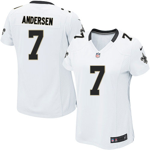 Women's Nike New Orleans Saints #7 Morten Andersen Game White NFL Jersey