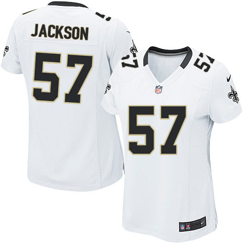 Women's Nike New Orleans Saints #57 Rickey Jackson Game White NFL Jersey