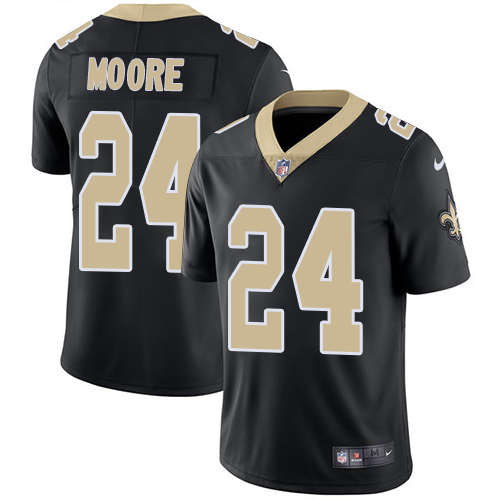 Men's Nike New Orleans Saints #24 Sterling Moore Black Team Color Vapor Untouchable Limited Player NFL Jersey