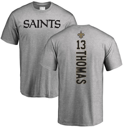 NFL Nike New Orleans Saints #13 Michael Thomas Ash Backer T-Shirt