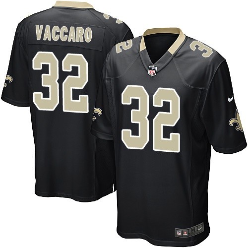 Men's Nike New Orleans Saints #32 Kenny Vaccaro Game Black Team Color NFL Jersey