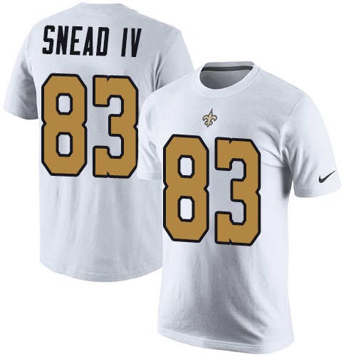 NFL Nike New Orleans Saints #83 Willie Snead White Rush Pride Name & Number T-Shirt