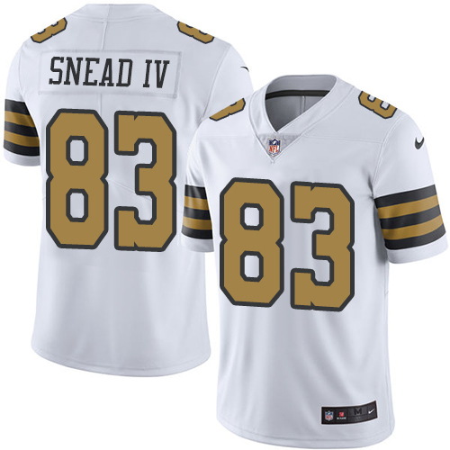 Men's Nike New Orleans Saints #83 Willie Snead Limited White Rush Vapor Untouchable NFL Jersey
