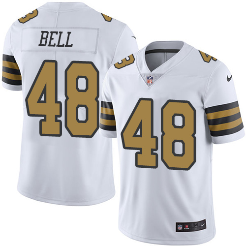 Men's Nike New Orleans Saints #48 Vonn Bell Limited White Rush Vapor Untouchable NFL Jersey