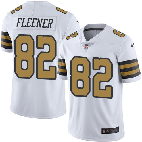 Men's Nike New Orleans Saints #82 Coby Fleener Limited White Rush Vapor Untouchable NFL Jersey