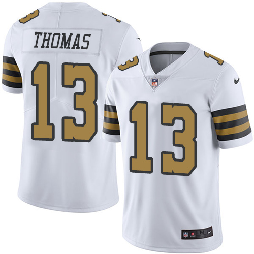 Men's Nike New Orleans Saints #13 Michael Thomas Limited White Rush Vapor Untouchable NFL Jersey