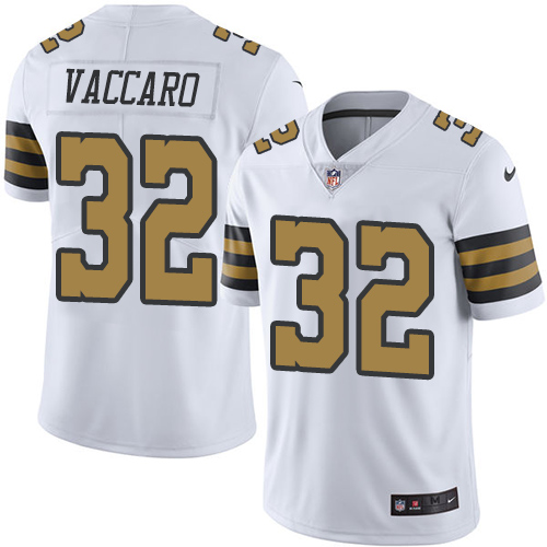Men's Nike New Orleans Saints #32 Kenny Vaccaro Limited White Rush Vapor Untouchable NFL Jersey