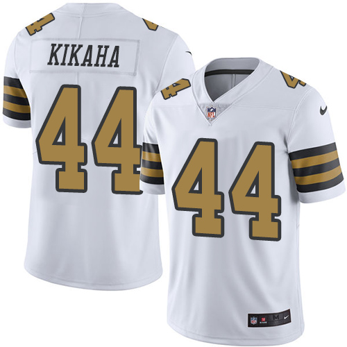 Men's Nike New Orleans Saints #44 Hau'oli Kikaha Limited White Rush Vapor Untouchable NFL Jersey
