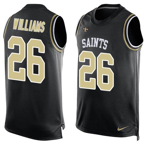 Men's Nike New Orleans Saints #26 P. J. Williams Limited Black Player Name & Number Tank Top NFL Jersey