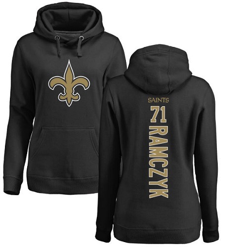 NFL Women's Nike New Orleans Saints #71 Ryan Ramczyk Black Backer Pullover Hoodie