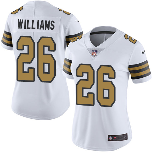 Women's Nike New Orleans Saints #26 P. J. Williams Limited White Rush Vapor Untouchable NFL Jersey