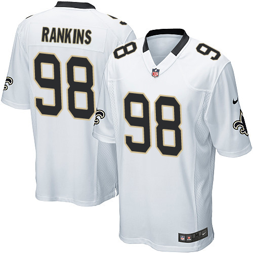 Men's Nike New Orleans Saints #98 Sheldon Rankins Game White NFL Jersey