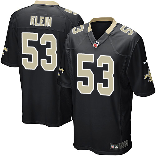 Men's Nike New Orleans Saints #53 A.J. Klein Game Black Team Color NFL Jersey