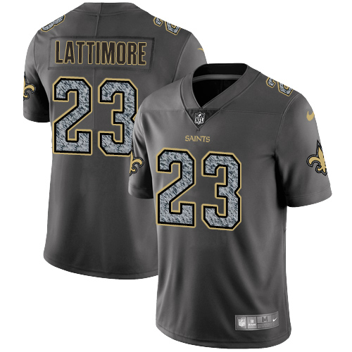 Youth Nike New Orleans Saints #23 Marshon Lattimore Gray Static Vapor Untouchable Limited NFL Jersey